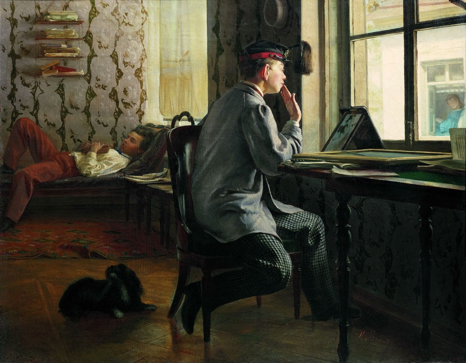 И. Е. Репин · Приготовление к экзамену